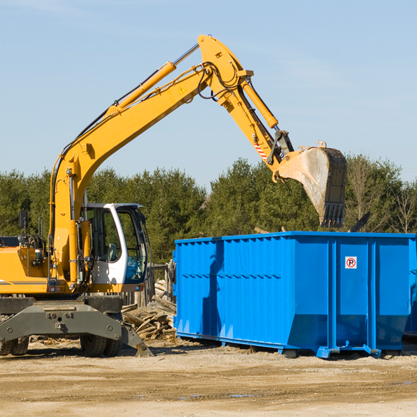 are there any restrictions on where a residential dumpster can be placed in Evinston